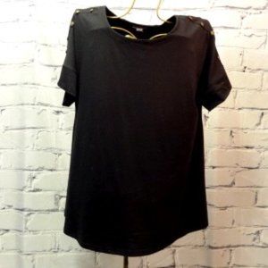 Simply Noelli Black Short Sleeve Tunic